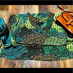 Ellen Parker Long maxi dress small multicolored